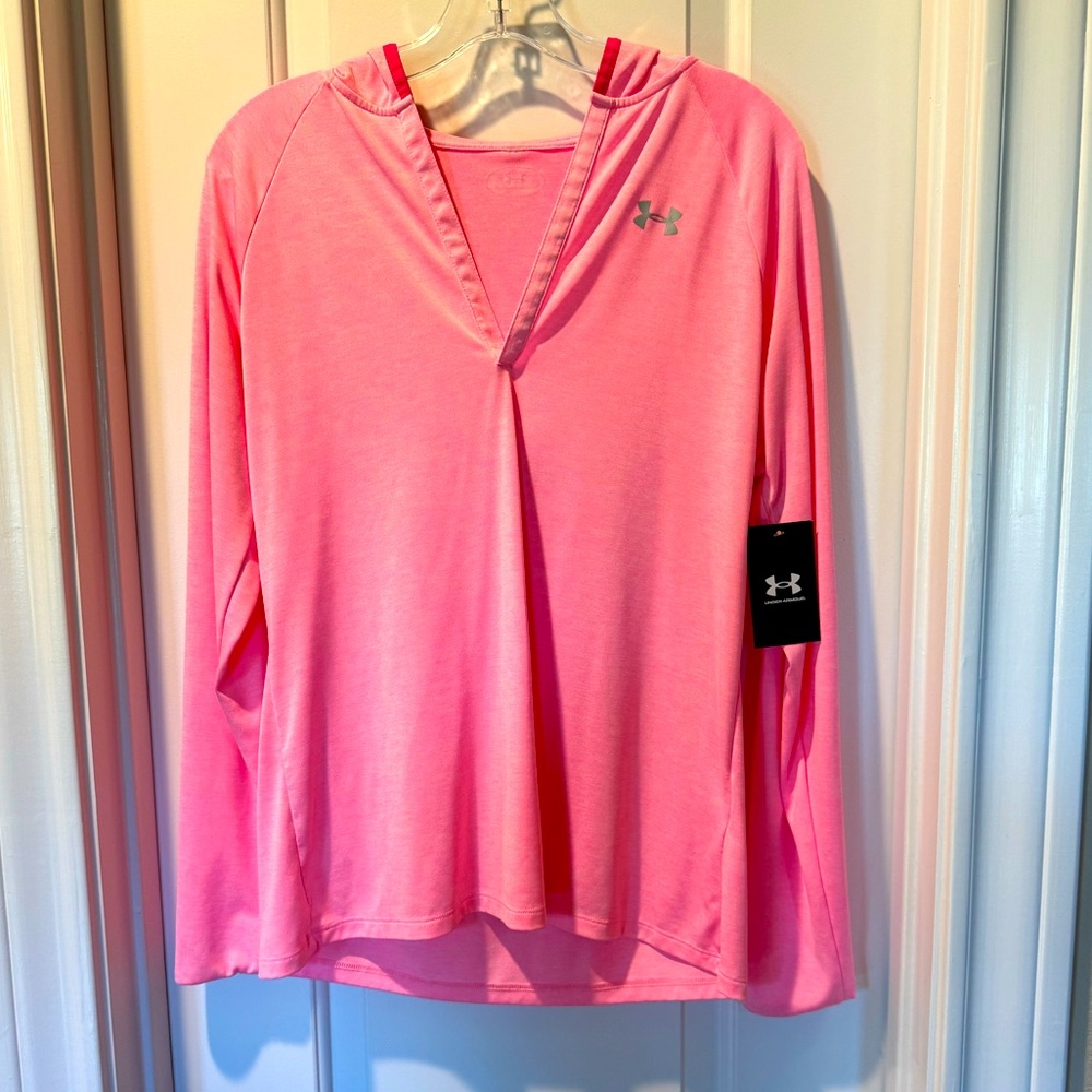 Under Armour Pink Hoodie, L, NWT